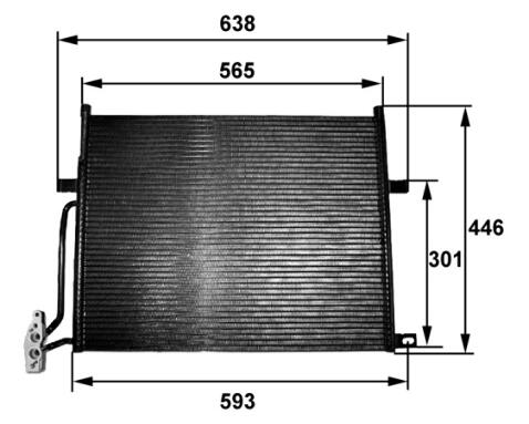 BMW A/C Condenser 351038201 - Behr Hella Service